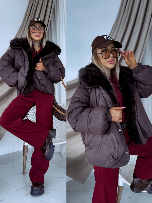 Short jacket "NORTH FL257" - CHOCO